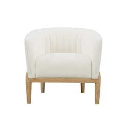 Lifestyle Solutions Fritz Accent Guest Chair, Ivory/Natural