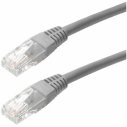 4XEM 15FT Cat6 Molded RJ45 UTP Ethernet Patch Cable (Gray) - 15 ft Category 6 Network Cable - 4XC6PATCH15GR