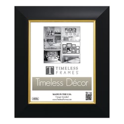 Timeless Frames® Jordan Award Frame With Satin Finish, 16" x 20", Black/Gold