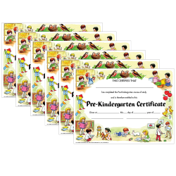 Hayes Publishing Pre-Kindergarten Certificate, 30 Per Pack, Set Of 6 Packs