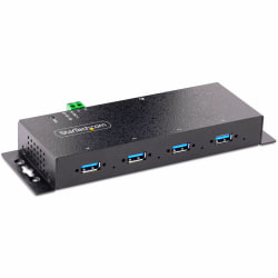 StarTech.com 4-Port Industrial USB 3.0 5Gbps Hub, Rugged USB Hub w/ ESD & Surge Protection, DIN/Wall/Desk Mountable, US - 5G4AINDNPUSBAHUB