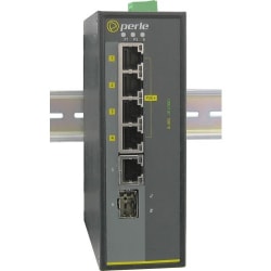 Perle IDS-105GPP-SFP - with Power Over Ethernet - 5 Ports - 10/100/1000Base-T, 1000Base-X - 2 Layer Supported - 1 SFP Slots - Twisted Pair, Optical Fiber - PoE Ports - Rail-mountable, Panel-mountable, Wall Mountable - 5 Year Limited Warranty