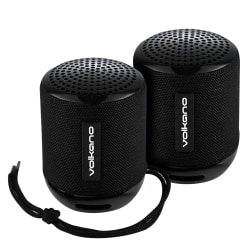 Volkano Gemini Series True Wireless Bluetooth® Speakers, Black, Pair Of 2 Speakers