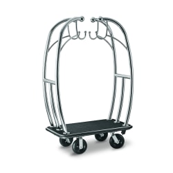 CSL Angel-Style Luggage Cart, 71-1/2"H x 48"W x 24"D, Black