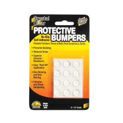 Master Caster® Scratch Guard® Surface Protectors, 3/8" Diameter Circles, Clear, Pack Of 12