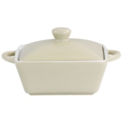Martha Stewart Mini Stoneware Casserole With Lid, Beige