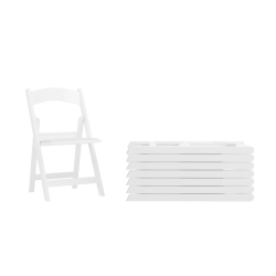 Flash Furniture Hercules Folding Chair - Resin- 8 Pack 800LB Weight Capacity Event Chair, White