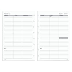 TUL® Discbound Weekly Refill Pages, Untimed, Junior Size, January To December 2023