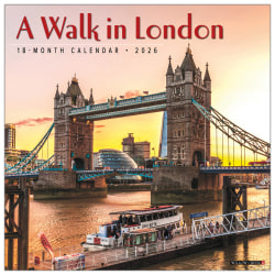 2026 Willow Creek Press Art & Design Monthly Wall Calendar, 12" x 12", A Walk in London, January To December, 49754