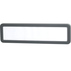 Office Depot® Brand Cubicle Name Plate, 2 5/8" x 9 1/8" x 7/8", 30% Recycled, Charcoal