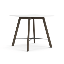 HON Scramble Wood Soft Square End Table, 22"H x 24"W x 24"D, Designer White/Florence Walnut