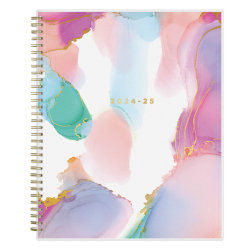 2024-2025 Blue Sky Planning Weekly/Monthly Calendar, 8-1/2" x 11", Pink/Purple/Green, July 2024 To June 2025, 133681-A