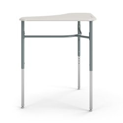 HON SmartLink 36"W Triangle Student Desks, White, Set Of 2 Desks