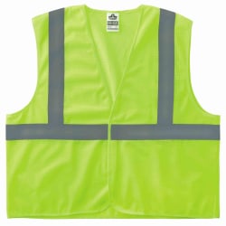 Ergodyne GloWear 8205HL-ECO Polyester Hi-Vis Vest, 4XL/5XL, 100% Recycled, Lime