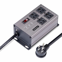 StarTech.com 4-Outlet Industrial Power Strip 125V/15A, EMI/RFI Isolation, Surge Protection, Mountable PDU, 8ft NEMA - 4N515S8POWERSTRIP