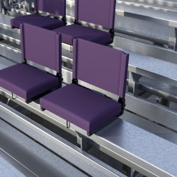Flash Furniture Grandstand Comfort Seats, Dark Purple/Black, Set Of 2 Seats