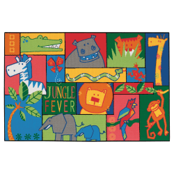 Carpets for Kids® KID$Value Rugs™ Jungle Fever Activity Rug, 4' x 6' , Green
