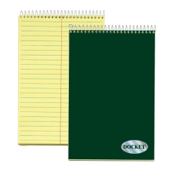 TOPS Premium Steno Pads, 6"x 9", 100 Sheets, Black/Canary