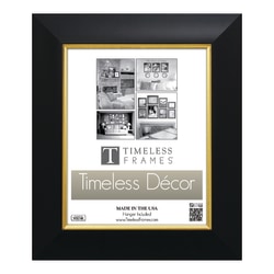 Timeless Frames® Jordan Frame, 8" x 10", Black/Gold