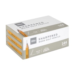 Office Depot® Brand Golf Pencils, Presharpened, #2 Lead, Medium, Pack of 144