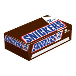 Snickers® 2-Piece King-Size Candy Bars, 3.29 Oz, Box Of 24