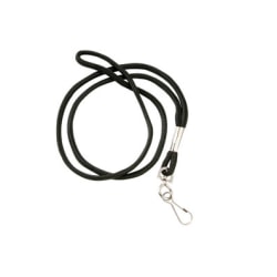 GBC Badgemates Lanyards - Lanyard Black, 12/Pack