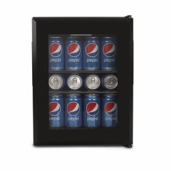 Innovative Frameless Glass Door Minibar, 1.76 Cu. Ft., Black, Total Qty 1