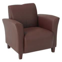 Office Star™ Breeze Bonded Leather Club Chair, Wine