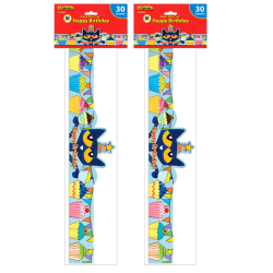 Teacher Created Resources Pete The Cat Happy Birthday Crowns, 24" x 4-3/4", Multicolor, 30 Crowns Per Pack, Set Of 2 Packs