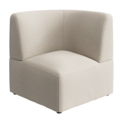 Bush Business Furniture Assemble Modular Corner Lounge Chair, Oat Fabric, Standard Delivery