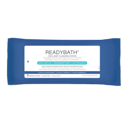 Medline ReadyBath Complete Washcloths, Fragrance Free, 5 Cloths Per Soft Pack, Case Of 30 Packs
