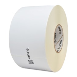 Zebra Z-Perform 1500T Thermal Transfer Labels, Rectangular, 4" x 6", White, Roll Of 1,000 Labels
