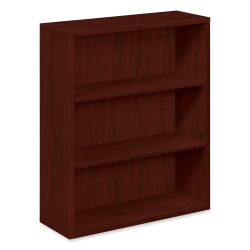 HON® 10500 43"H 3-Shelf Bookcase With Fixed Shelves, Mahogany