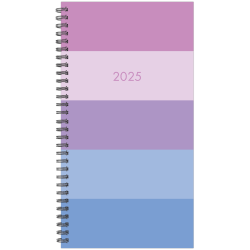 Willow Creek Press Weekly/Monthly Spiral Pocket Planner, 3-1/2" x 6-1/2", Soft Stripe, January To December, 48559