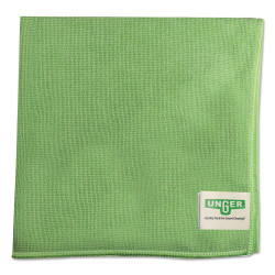 Unger® SmartColor™ MicroWipes, Microfiber, 16 x 15, Green, 10/Pack