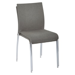 Ave Six Conway Stacking Chairs, Smoke/Silver, Set Of 2
