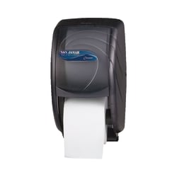 San Jamar Duett Toilet Tissue Dispenser, 12 3/4"H x 7 1/2"W x 7"D, Black Pearl