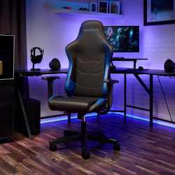 Respawn 110v3 Faux Leather Gaming Chair, Black/Blue