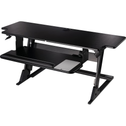 3M Precision Standing Desk - Up to 24" Screen Support - 45 lb Load Capacity - 6.2" Height x 42" Width x 23.2" Depth - Medium Density Fiberboard (MDF) - Black