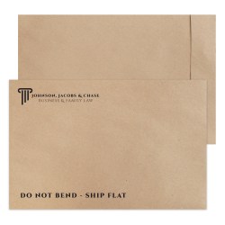Zip Stick® Brown Kraft TerraBoard™ Open End Catalog Mailing Envelopes, 1-Color, Custom 12-1/2" x 19",  Box Of 500