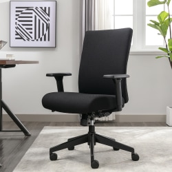 Serta® Commercial Eco-2000 Ergonomic Fabric Mid-Back Task Chair, Black