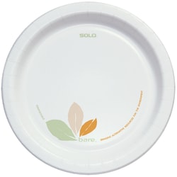 Solo Cup Bare™ Heavyweight Paper Plates Perfect Pak™, 8-1/2", Case Of 250 Plates