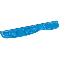 Fellowes® Health-V Gel Palm Support with Microban, 0.63" H x 18.25" W x 3.38" D, Blue