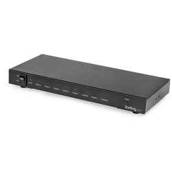 StarTech.com 8-Port 4K 60Hz HDMI Splitter - HDR Support - HDMI 2.0 Splitter - 7.1 Surround Sound Audio - Easily distribute an HDMI 4K60 signal to up to eight monitors - 4K 60Hz and HDR Support - 7.1 surround sound audio - Mounting hardware included