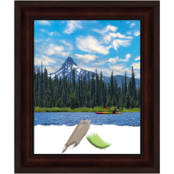 Amanti Art Picture Frame, 21" x 25", Matted For 16" x 20", Coffee Bean Brown