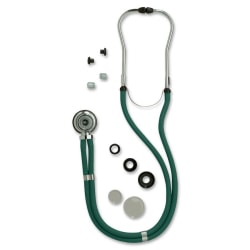 Medline Sprague Rappaport Stethoscope - Latex-free - Hunter Green - Child/Youth/Adult