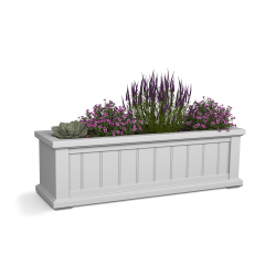 Mayne Cape Cod Window Box Planter, 3', White