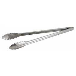 Winco Heavyweight Utility Tongs, 16", Silver
