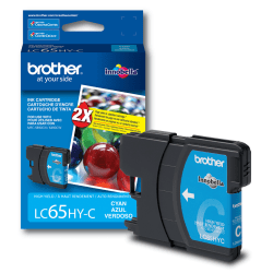 Brother® LC65 Cyan High-Yield Ink Cartridge, LC65HYC