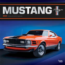 2025 BrownTrout Ford Mustang OFFICIAL Monthly Plastic-Free Square Wall Calendar, 12" x 12", Cars and Trucks, January to December 2025, 9781975479732